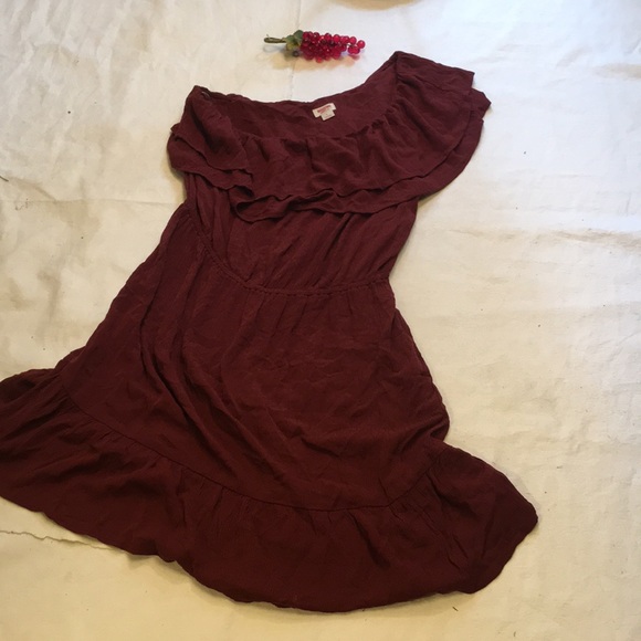 Mossimo Supply Co. Dresses & Skirts - 🍿Mossimo ladies large one shoulder burgundy dress